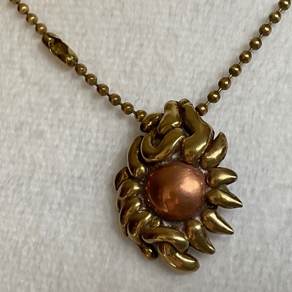 Brass & Copper Artisan Necklace - Picture 4 of 6